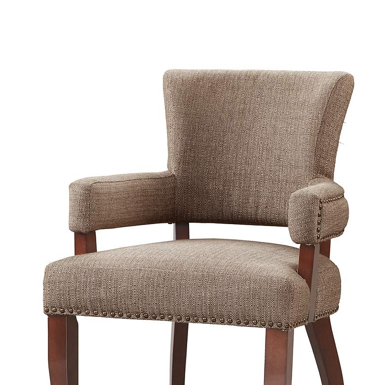 Image 3 Madison Park Parler Collection Brown Fabric Dining Armchair more views