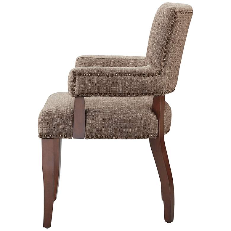 Image 6 Madison Park Parler Collection Brown Fabric Dining Armchair more views