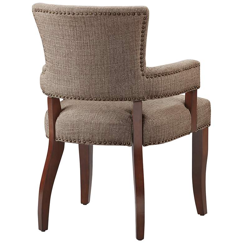 Image 7 Madison Park Parler Collection Brown Fabric Dining Armchair more views
