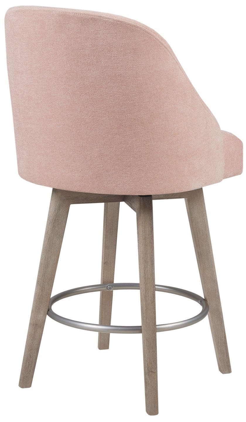 Image 6 Madison Park Pink Walsh Counter Stool with Swivel Seat more views