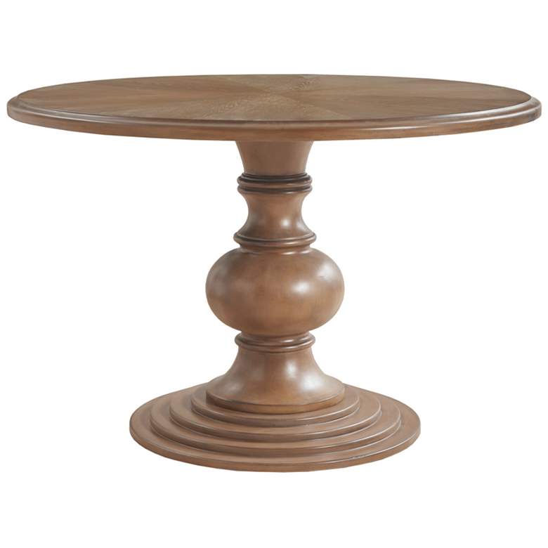 Image 1 Madison Park Reclaimed Walnut Hemlock 46" Round Pedestal Dining Table