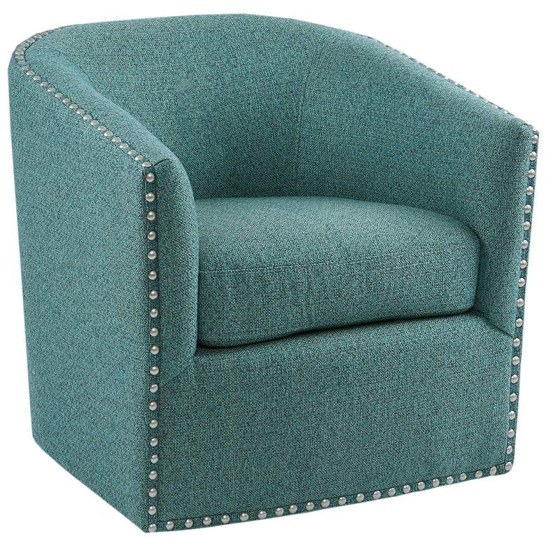 Image 1 Madison Park Teal Multi Memo Swivel Chair
