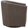 5_Madison Park Tyler 28" Wide Chocolate Woven Fabric Swivel Barrel Chair more views