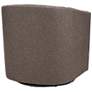 6_Madison Park Tyler 28" Wide Chocolate Woven Fabric Swivel Barrel Chair more views