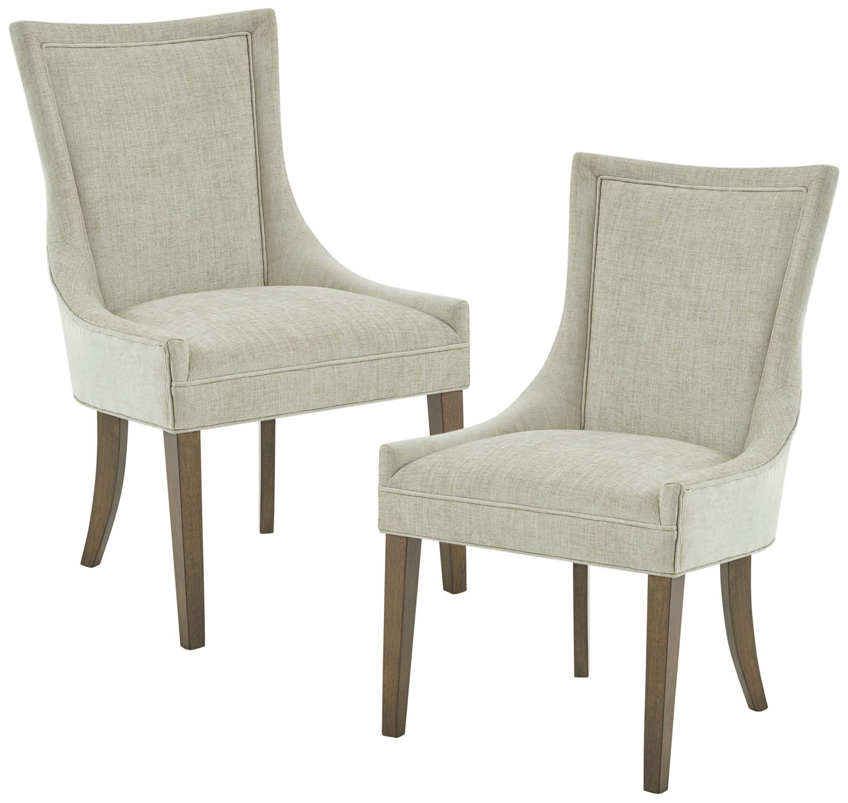 Madison Park Ultra Light Gray Dining Chairs Set of 2 in scene
