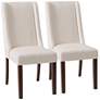 2_Madison Park Victor 27" Wide Cream Wingback Dining Chairs Set of 2