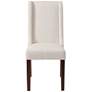 4_Madison Park Victor 27" Wide Cream Wingback Dining Chairs Set of 2 more views
