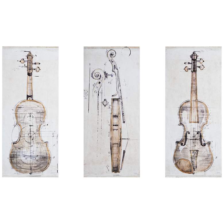 Image 1 Madison Park Violin Study Printed Canvas 3 Piece Set