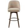 2_Madison Park Walsh 30" Modern Sand Fabric Swivel Barrel Bar Stool
