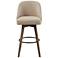 Madison Park Walsh 30" Modern Sand Fabric Swivel Barrel Bar Stool