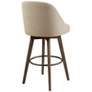 6_Madison Park Walsh 30" Modern Sand Fabric Swivel Barrel Bar Stool more views