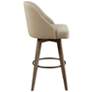 7_Madison Park Walsh 30" Modern Sand Fabric Swivel Barrel Bar Stool more views