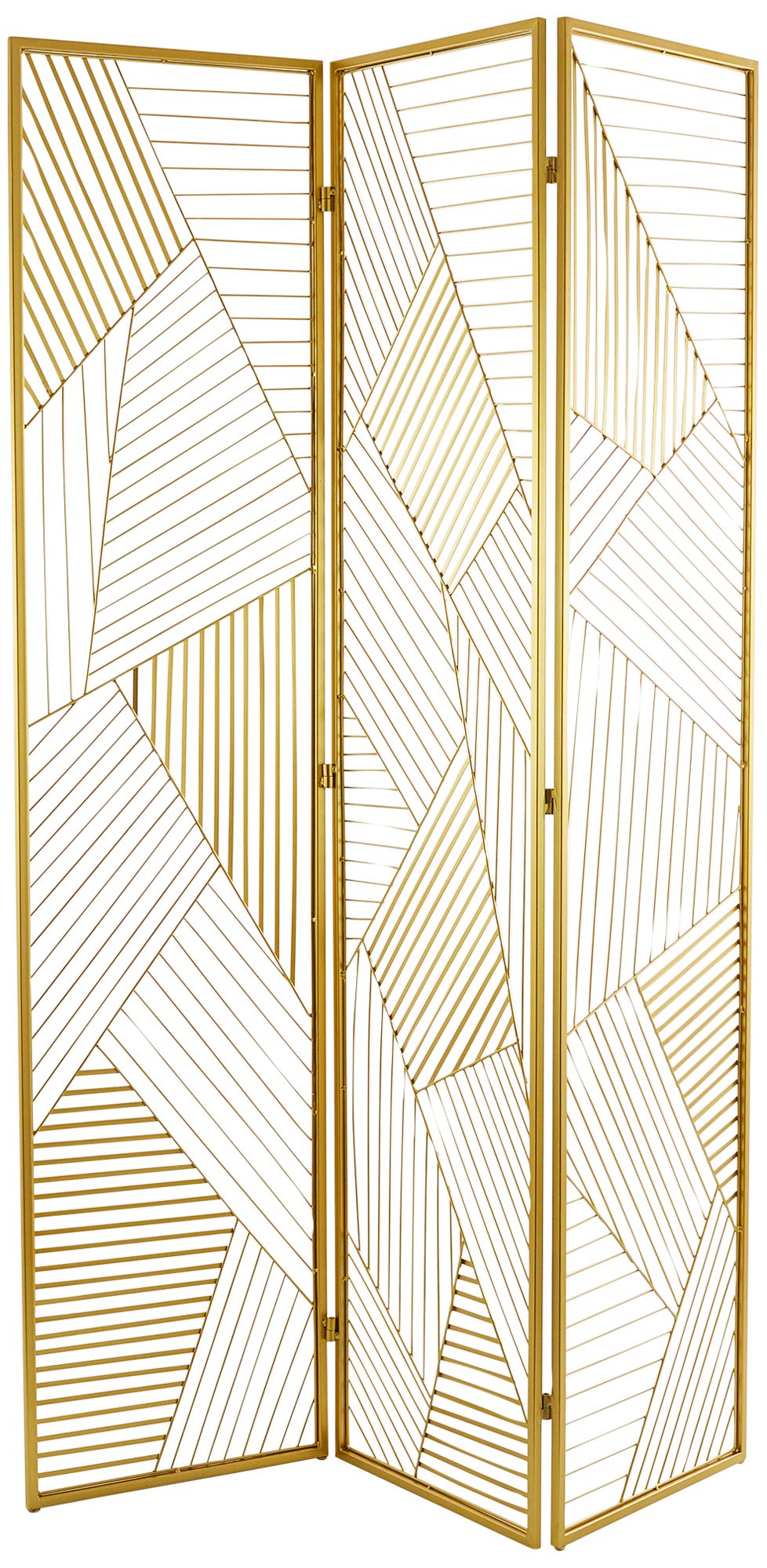Image 2 Madison Smooth Gold 67 1/4" High 3-Panel Room Divider Screen