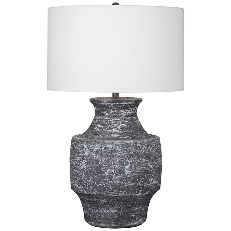Image 1 Madison Textured Gray Patina Iron Table Lamp