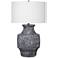 Madison Textured Gray Patina Iron Table Lamp