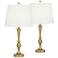 Madison Traditional Brass Table Lamps Set of 2