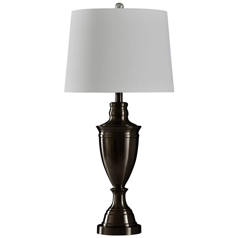 Image 1 Madison Urn Table Lamp - Traditional Bronze - Off White Shade
