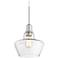 Madoc 9 3/4"W Brushed Nickel and Clear Glass Mini Pendant