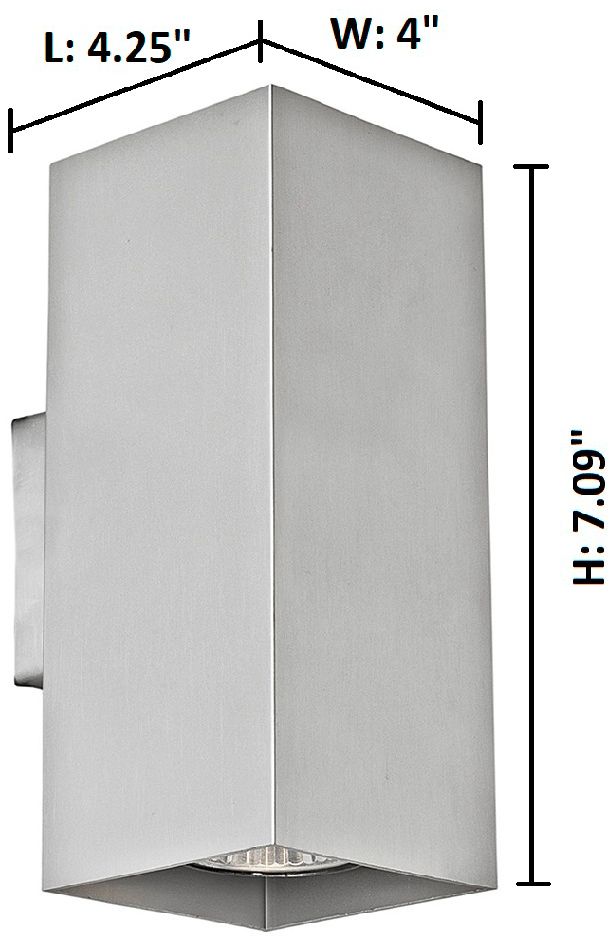 Image 2 Madras 2x50W Wall Light with Aluminum Finish more views