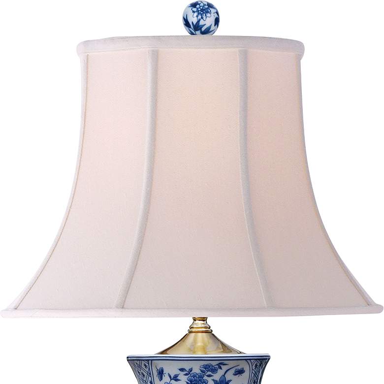 Image 2 Madrena Blue and White English Drum Vase Table Lamp more views