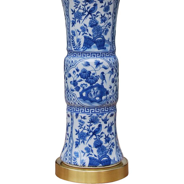 Image 3 Madrena Blue and White English Drum Vase Table Lamp more views