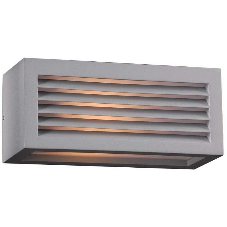 Image 1 Madrid 10 inch Wide Silver Outdoor Wall Light