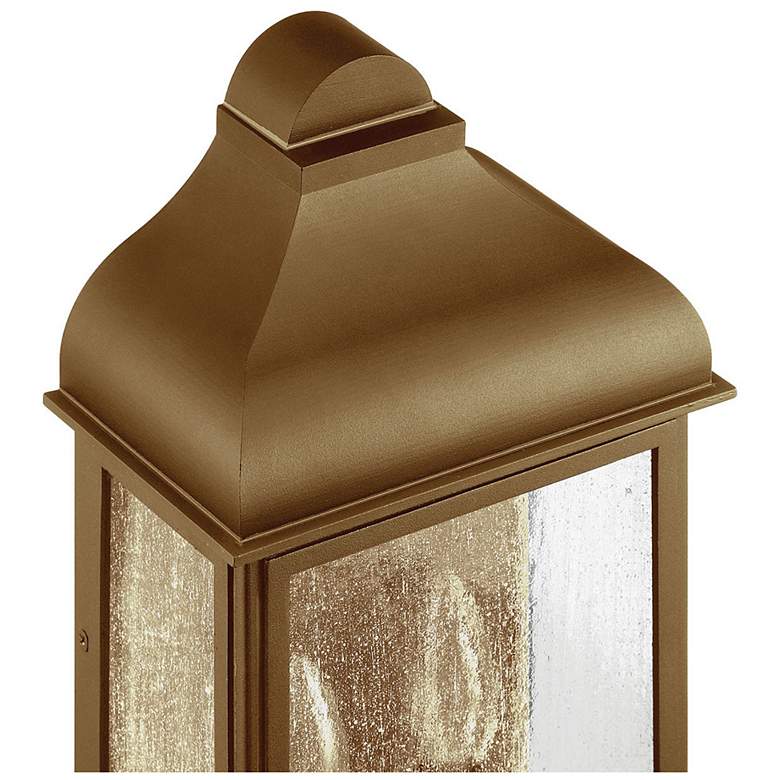 Image 3 Madrid 16"H 2-Light Weathered Brass Outdoor Wall Sconce w/ Clear Shade more views