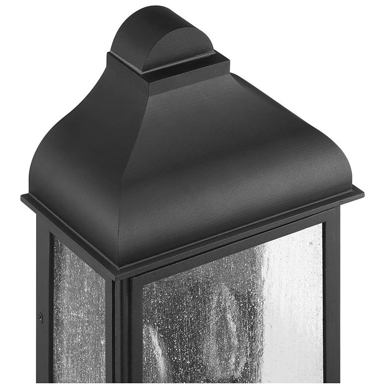 Image 3 Madrid 16" High 2-Light Black Outdoor Wall Sconce w/ Clear Shade more views