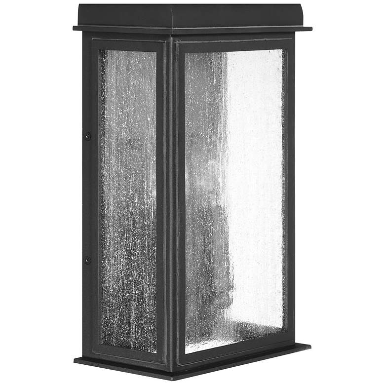Image 4 Madrid 16" High 2-Light Black Outdoor Wall Sconce w/ Clear Shade more views