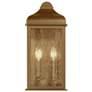 1_Madrid 16" High Weathered Brass 2-Light Outdoor Wall Light