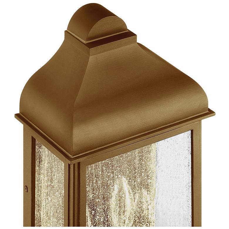 Image 3 Madrid 19"H 3-Light Weathered Brass Outdoor Wall Sconce w/ Clear Shade more views