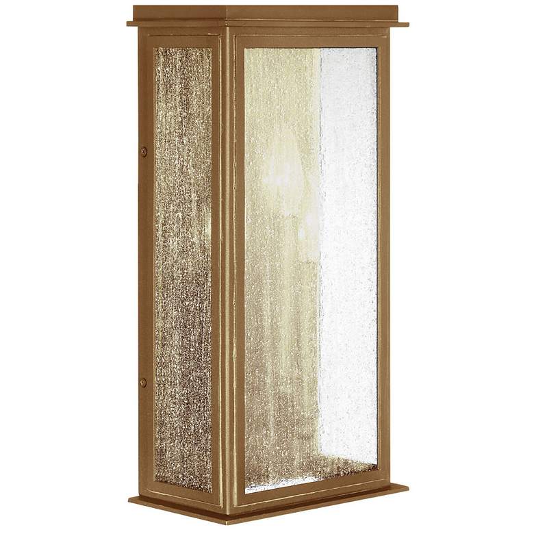 Image 4 Madrid 19"H 3-Light Weathered Brass Outdoor Wall Sconce w/ Clear Shade more views