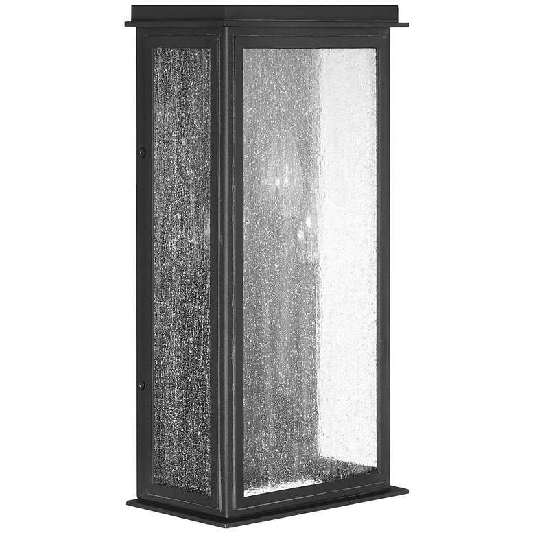 Image 4 Madrid 19" High 3-Light Black Outdoor Wall Sconce w/ Clear Shade more views