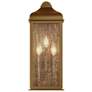 2_Madrid 19" High Weathered Brass 3-Light Outdoor Wall Light more views