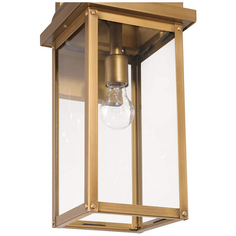 Image 4 Madrid 23.38"H Weathered Brass Outdoor Wall Sconce w/ Clear Shade more views