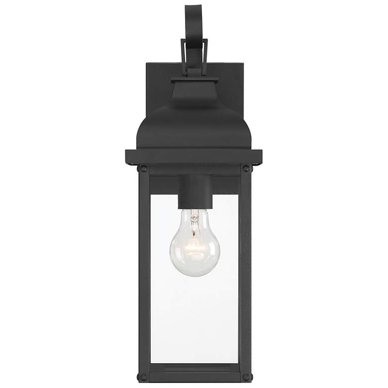 Image 2 Madrid 23.38" High Black Outdoor Wall Sconce w/ Clear Shade more views