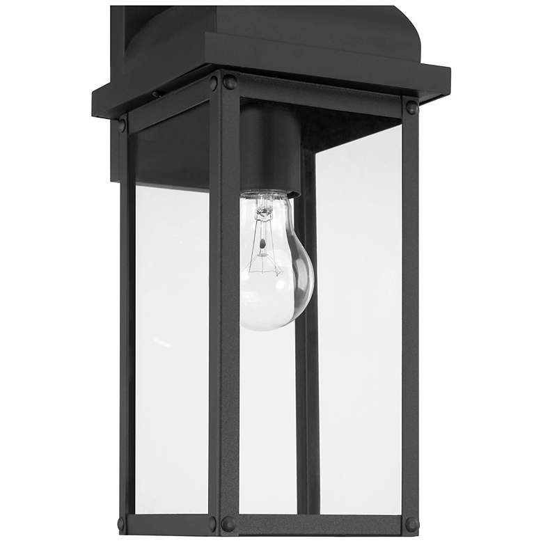 Image 4 Madrid 23.38" High Black Outdoor Wall Sconce w/ Clear Shade more views