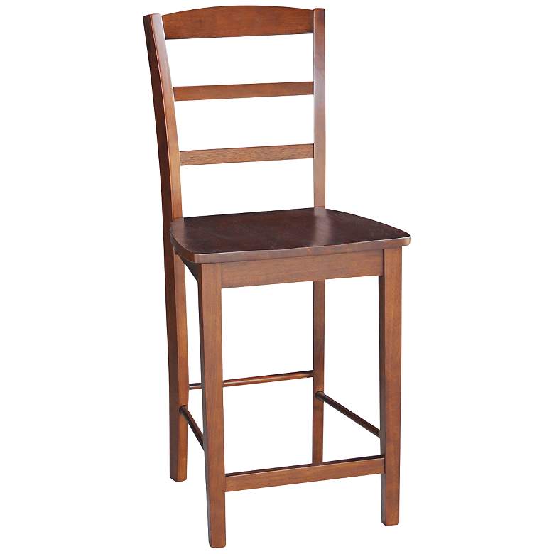 Image 1 Madrid 24 inch Espresso Ladder Back Armless Counter Stool