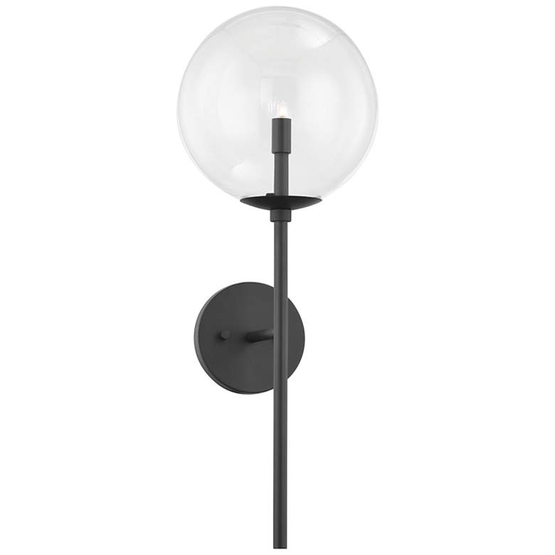 Image 1 Madrid 24 inch High Soft Black Outdoor Wall Light