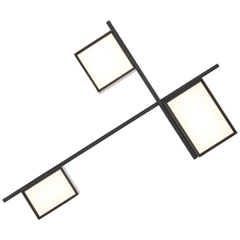 Image 3 Madrid 25" Wide Matte Black LED Ceiling Light more views