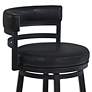 2_Madrid 26 1/2" Black Faux Leather Swivel Counter Stools Set of 2 more views