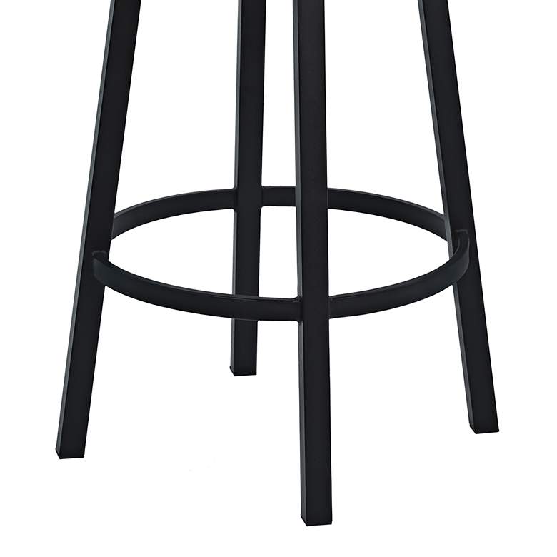 Image 3 Madrid 26 1/2" Black Faux Leather Swivel Counter Stools Set of 2 more views