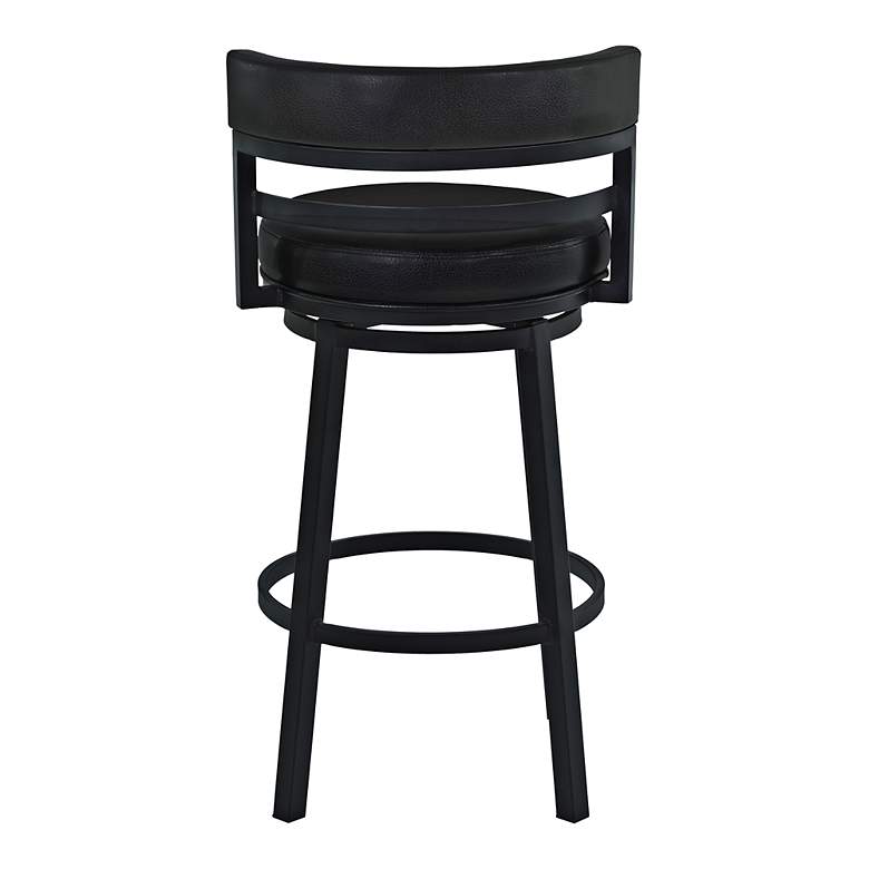 Image 5 Madrid 26 1/2" Black Faux Leather Swivel Counter Stools Set of 2 more views