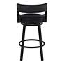 5_Madrid 26 1/2" Black Faux Leather Swivel Counter Stools Set of 2 more views