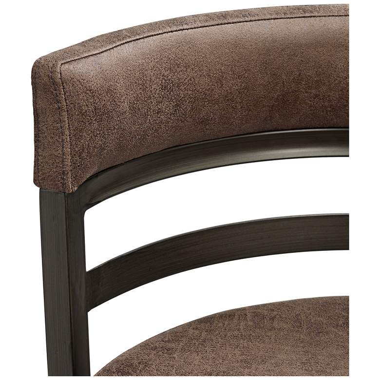 Image 3 Madrid 26 1/2" Bandero Tobacco Fabric Swivel Counter Stool more views