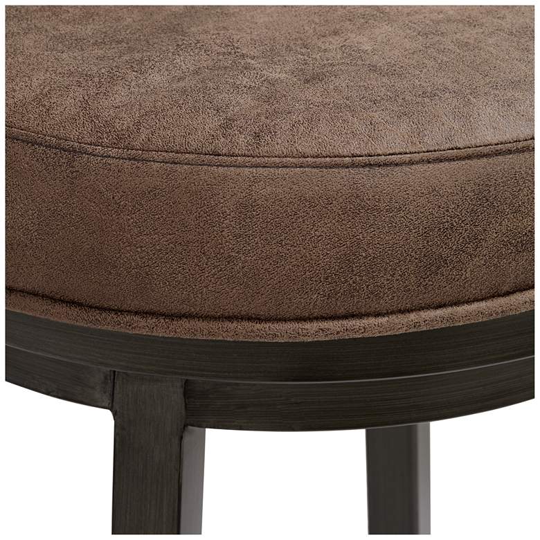 Image 4 Madrid 26 1/2" Bandero Tobacco Fabric Swivel Counter Stool more views