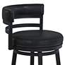 Thumbnail3 of Madrid 26 1/2" Ford Black Faux Leather Swivel Counter Stool more views