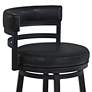 Madrid 26 1/2" Ford Black Faux Leather Swivel Counter Stool