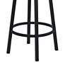 Madrid 26 1/2" Ford Black Faux Leather Swivel Counter Stool