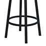 Thumbnail4 of Madrid 26 1/2" Ford Black Faux Leather Swivel Counter Stool more views
